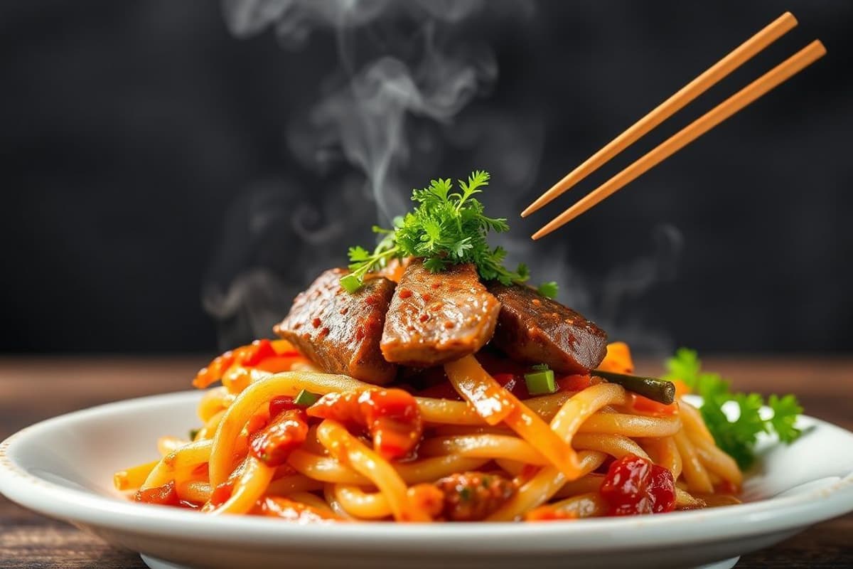 Bulgogi de Ternera con Salsa de Soja y Kimchi Casero