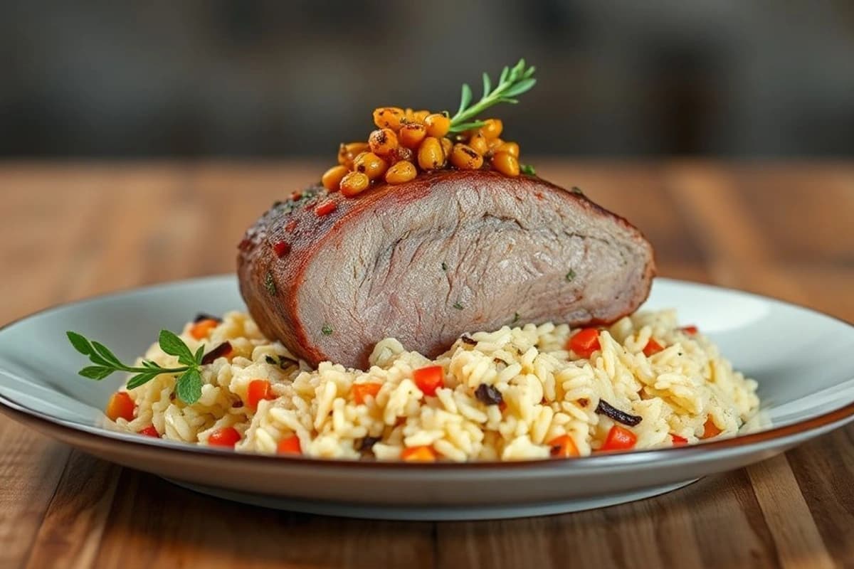 Cordero al Horno con Especias Turcas y Arroz Pilaf