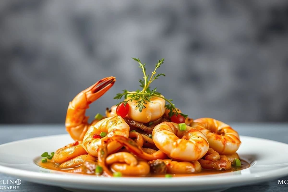 Gambas al Ajillo con un Toque de Tomillo Fresco