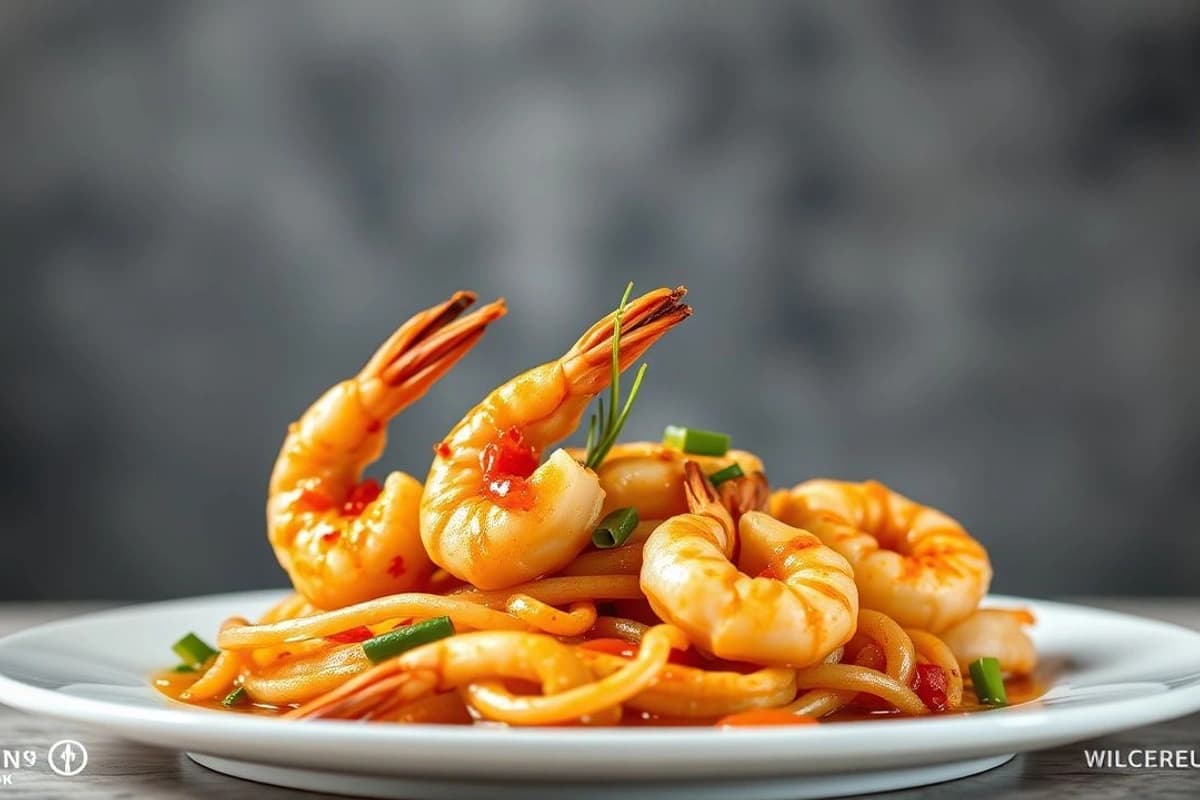 Gambas al estilo Pekín con salsa de soja y miel