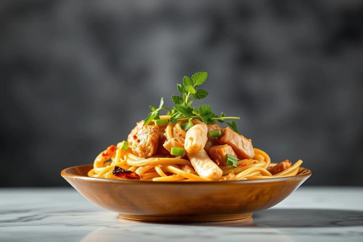 Khao Soi de Pollo al Wok Tailandés