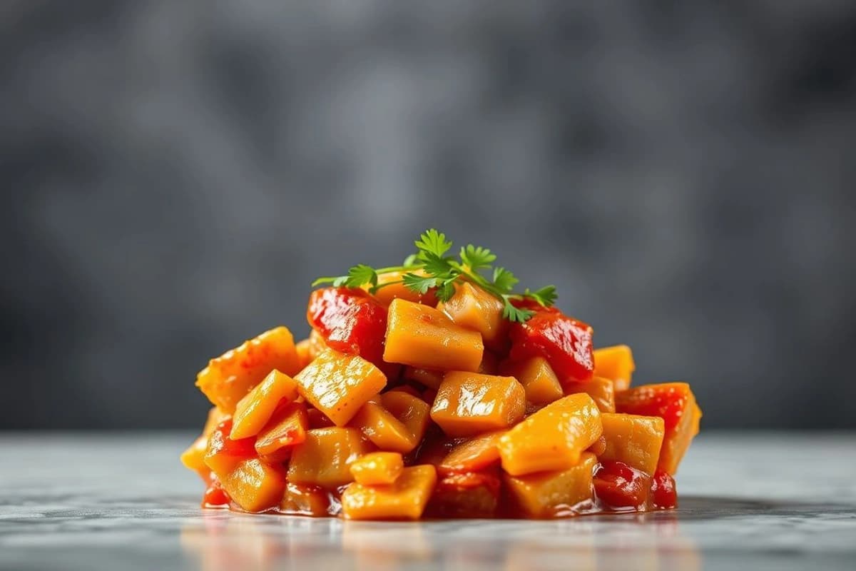 Kimchi de Pollo Coreano con Miel y Jengibre