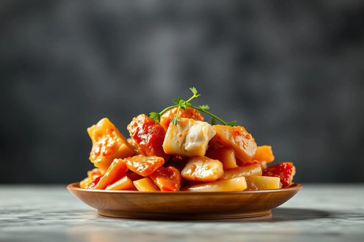 Kimchi y Pollo en un Sabor Coreano