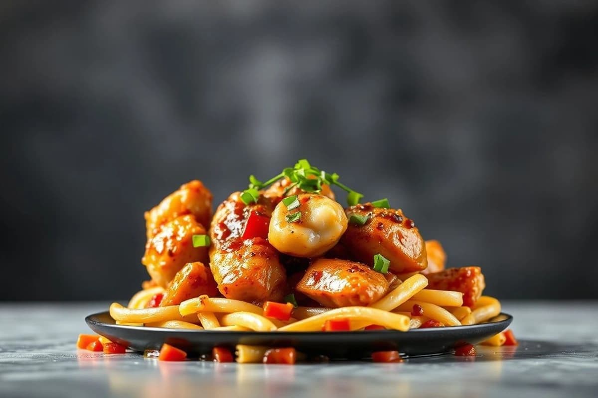 Pollo al Wok con Salsa de Soja y Jengibre