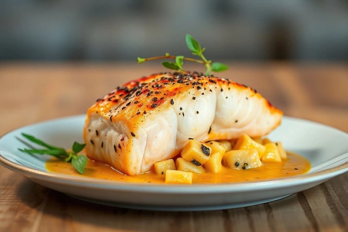 Salmón al Horno con Curry de Coco y Piña