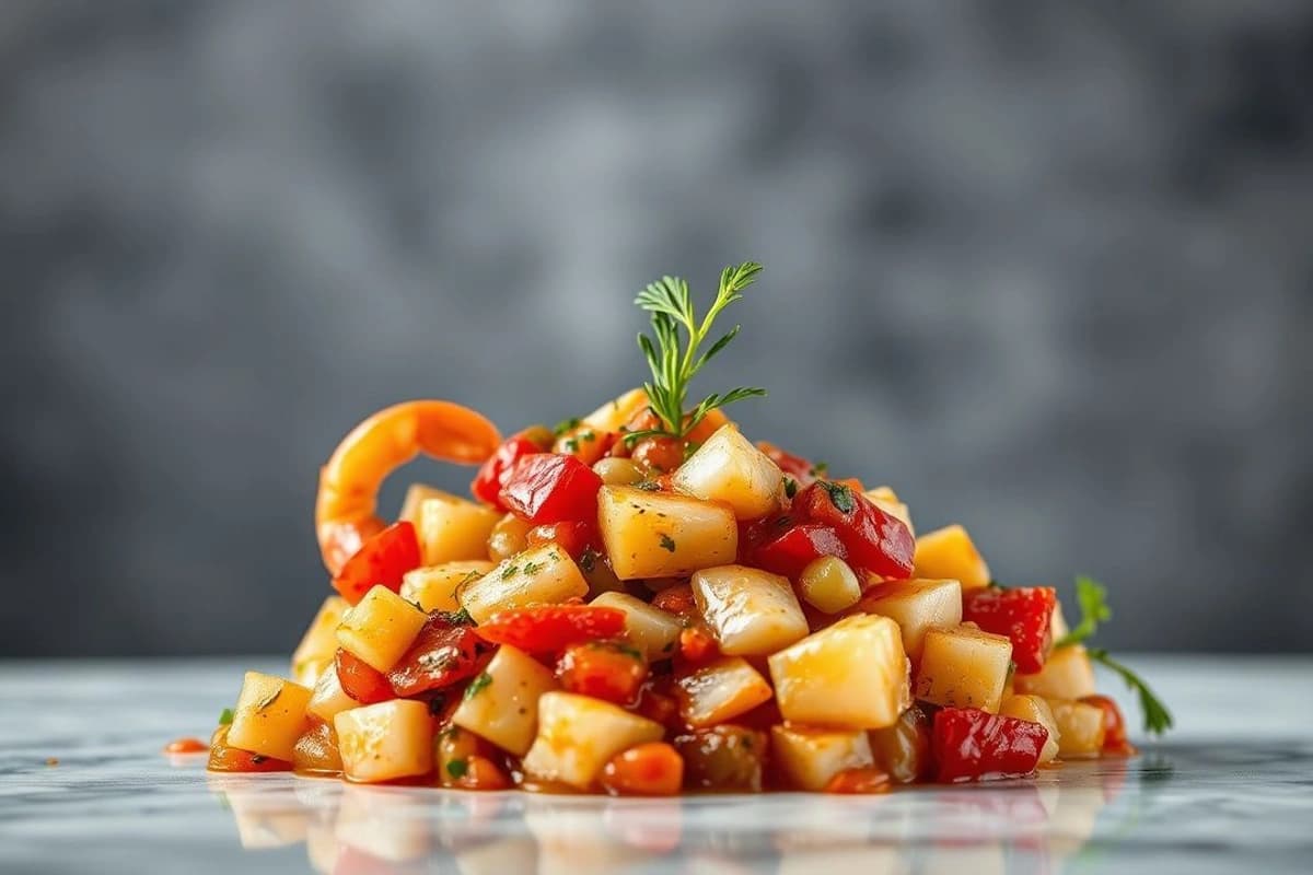 Salsa de Mariscos Frescos con Ajo Rojo y Perejil