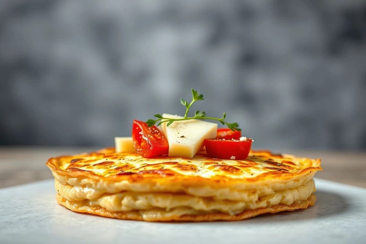 Tortilla de Cordero con Pimientos Rojos y Manchego