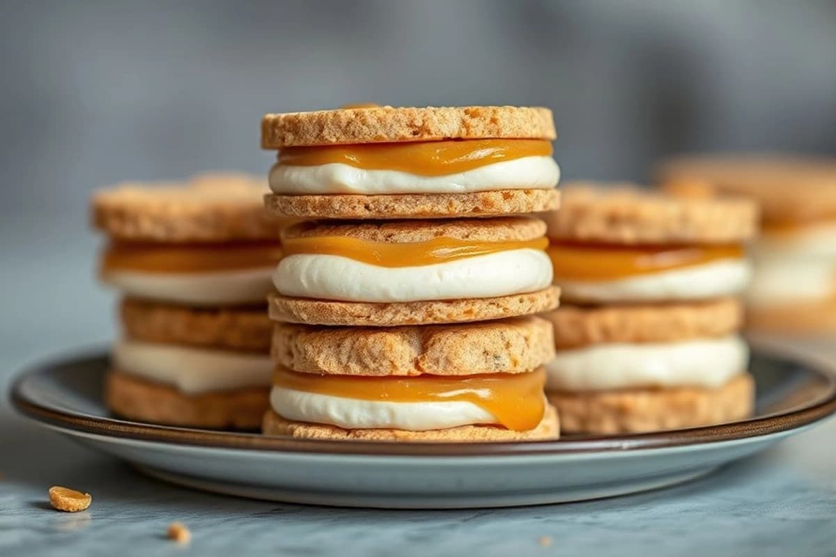 Alfajores de Tofu con Dulce de Leche de Soja y Caramelo de Canela