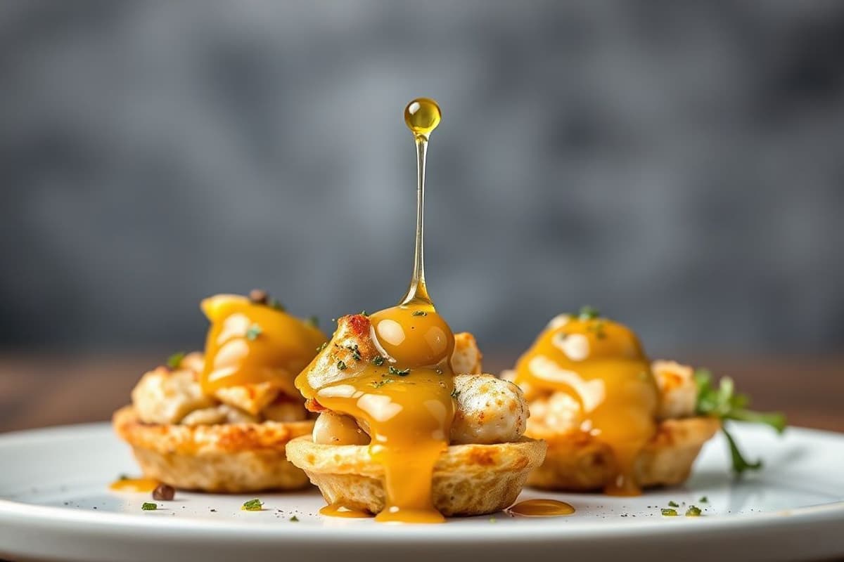 Brochetas de Pollo Provenzal con Salsa de Mostaza de Dijon y Miel