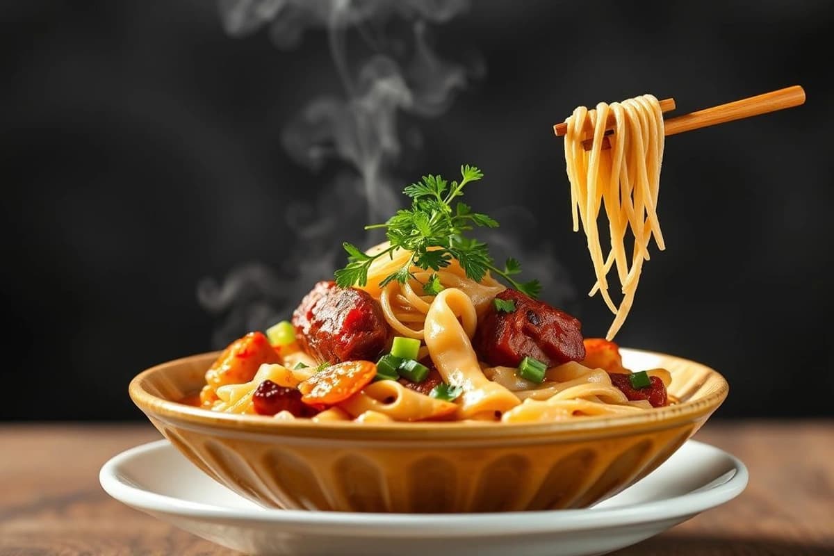 Budaejjigae Coreano con Ternera Bulgogi y Fideos Espesos