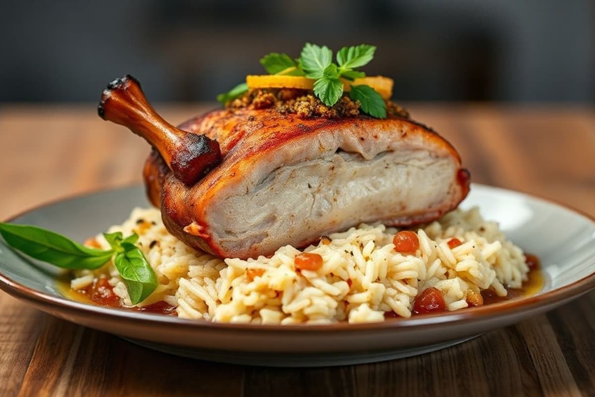 Cerdo al Horno Vietnamita con Arroz Pegajoso y Salsa de Soja Casera