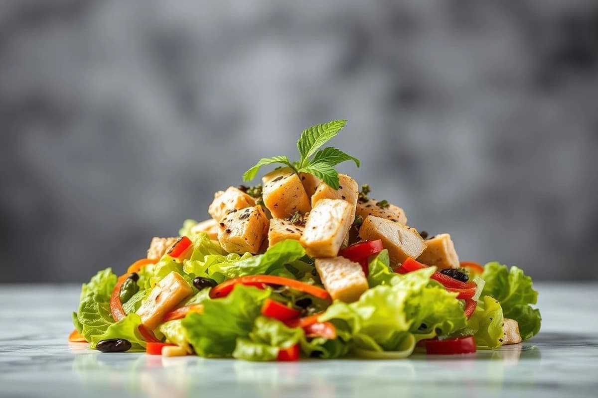 Deliciosa Ensalada de Pollo Tailandesa con Sabor a Sombra
