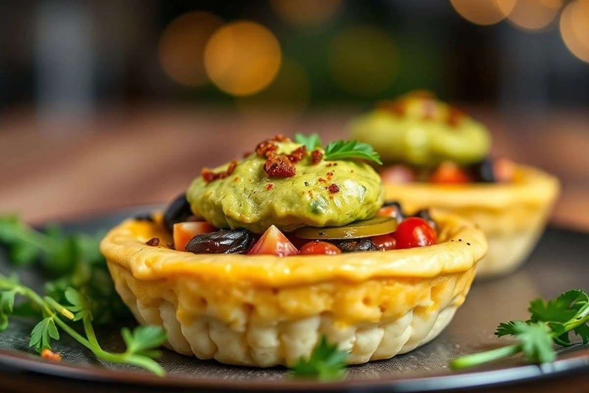 Fiesta de Nochevieja: Sopes de Maíz con Verduras al Vapor, Guacamole Fresco y Salsa de Chipotle