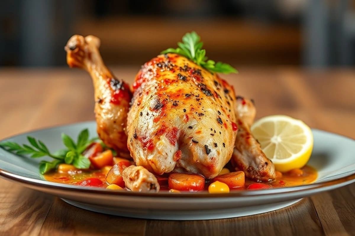 Pollo al Churrasco con Pimentón y Limón: un Plato Portugués con Aroma Intenso