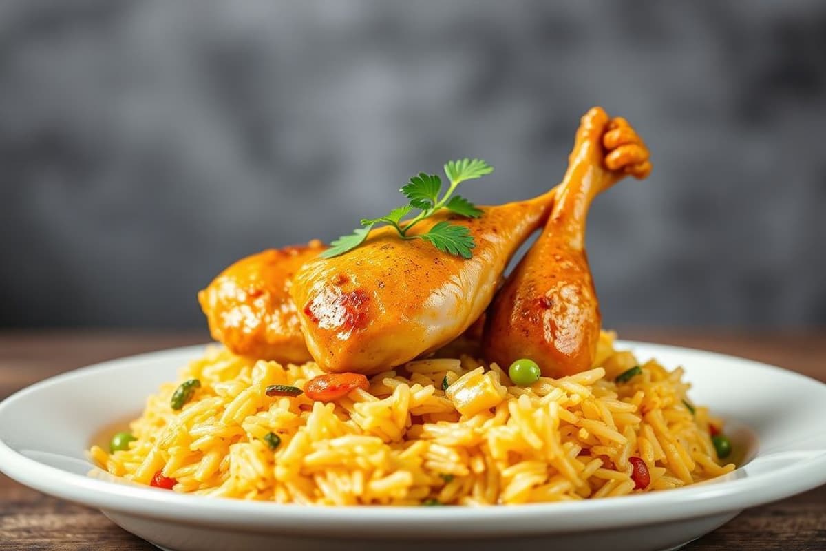 Pollo al Curry Peruano-Japonés con Salsa de Aji Amarillo y Mirin