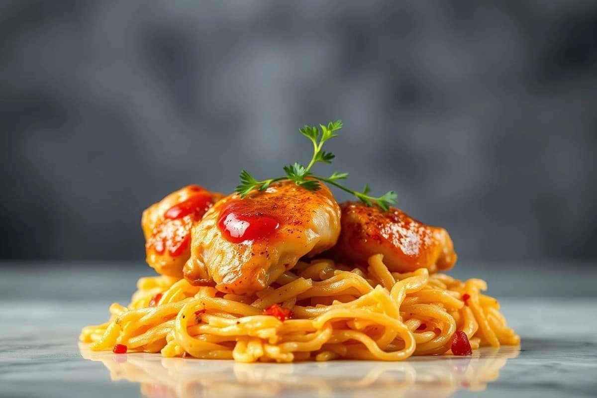 Pollo al Sous Vide con Salsa de Gochujang y Arroz Coreano