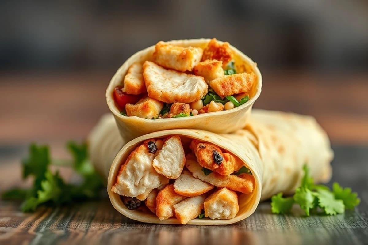 Pollo Wrap de Fuego: Un Sabor Americano con un Toque de Fuego