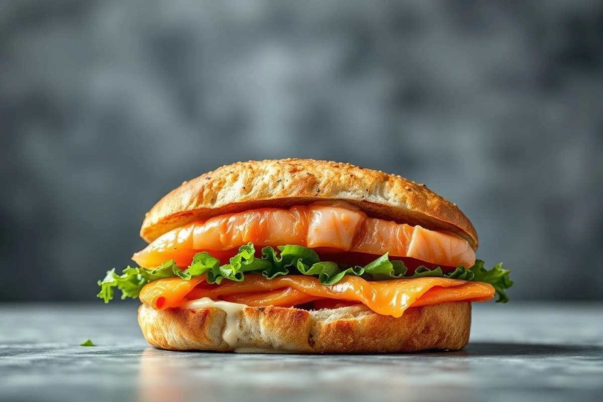 Salmón new England, un sándwich irresistiblemente fresco y sabroso