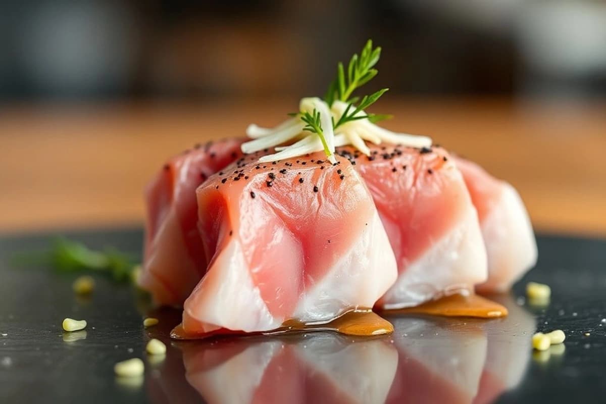 Sashimi de Atún Fresco con Wasabi Casero y Ponzu de Limón