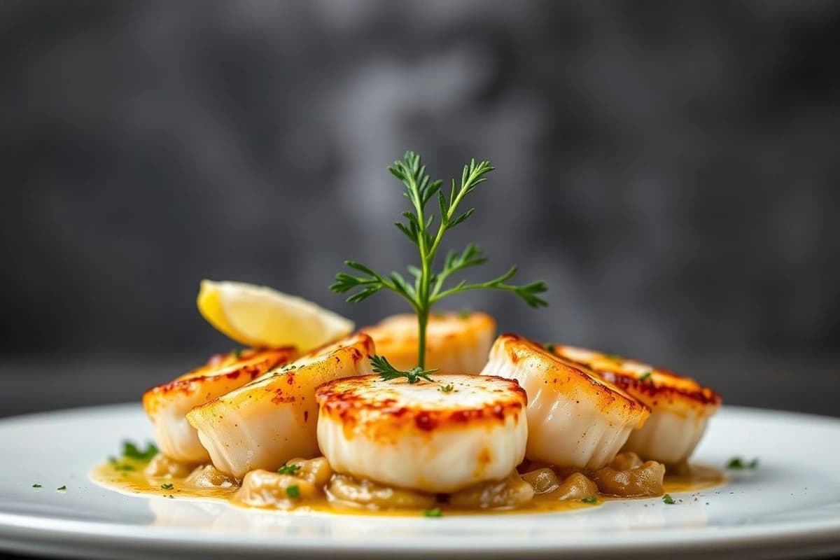 Scallops a la Parrilla con Mantequilla de Limón y Perejil Fresco