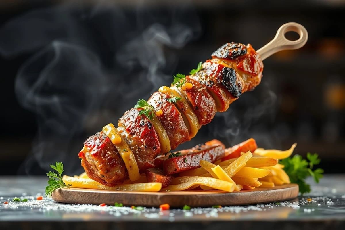 Shawarma de Ternera con Aceitunas y Tarator: Un Giro Libanés en la Parrilla