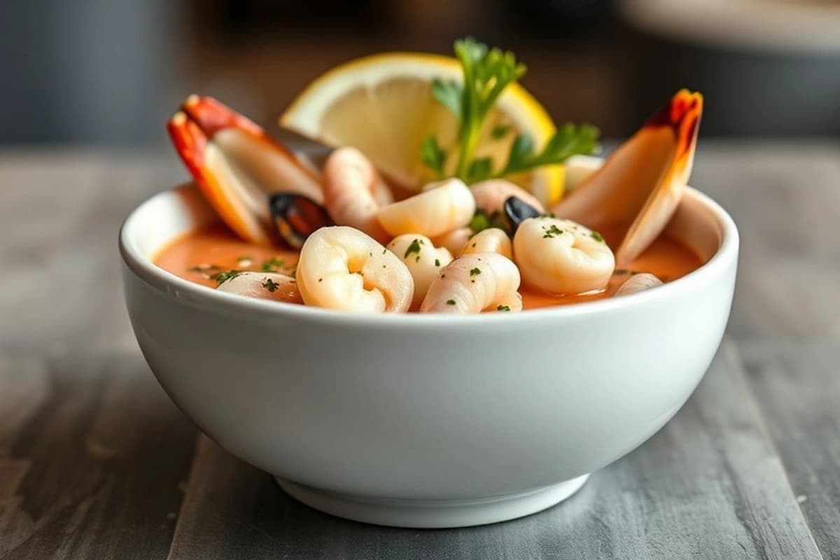 Sopa de Cocteles de Mariscos Tailandesa con un Toque de Limo