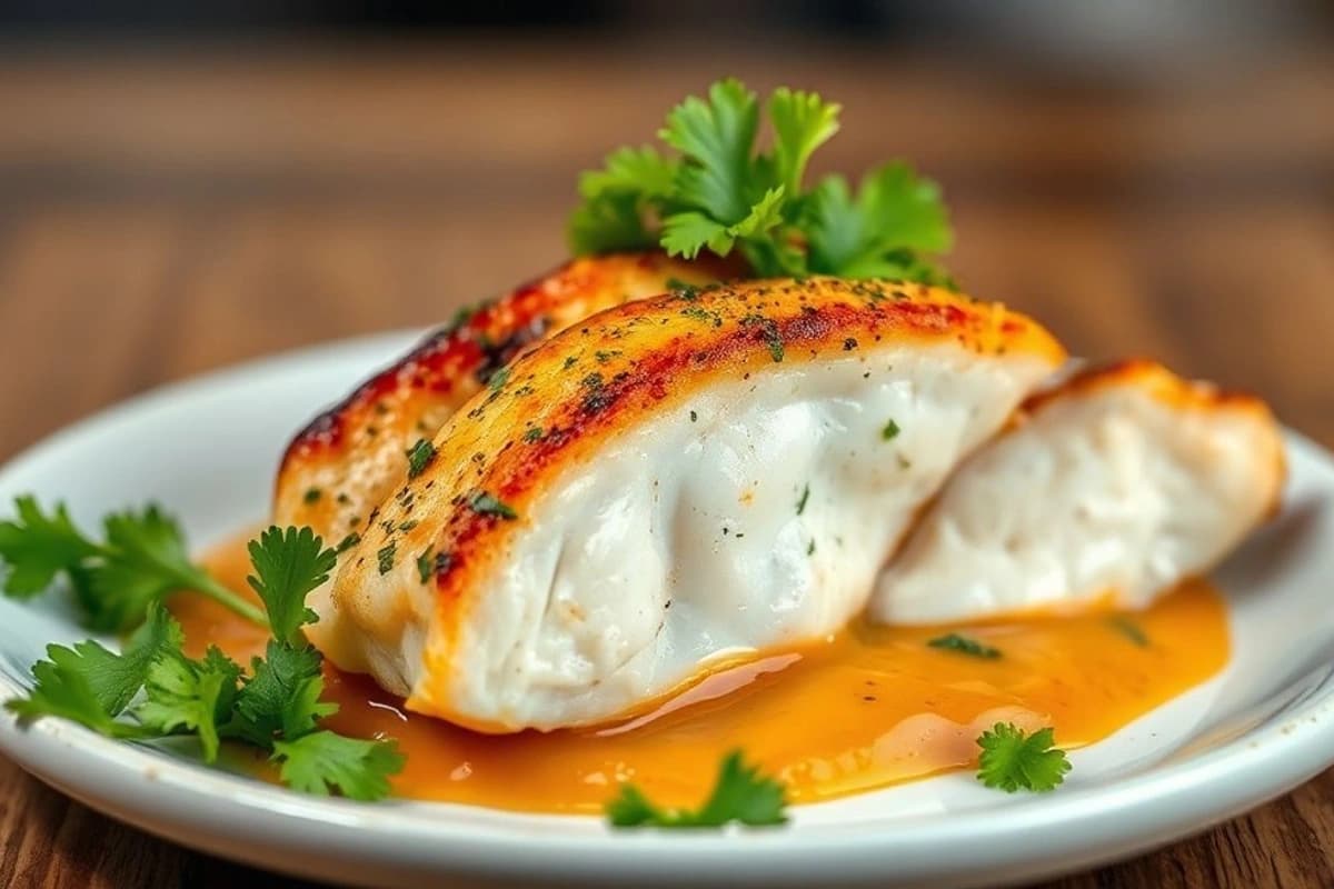 Tandoori de Pescado Blanco con Chutney de Mango y Cilantro: Un Sabor Exótico