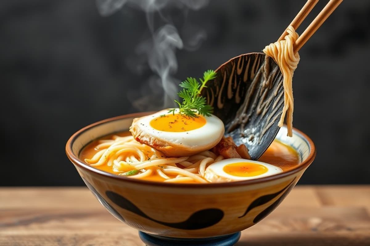 Tonkotsu Ramen con Cuerpo de Cerdo Braizado y Huevo Blando