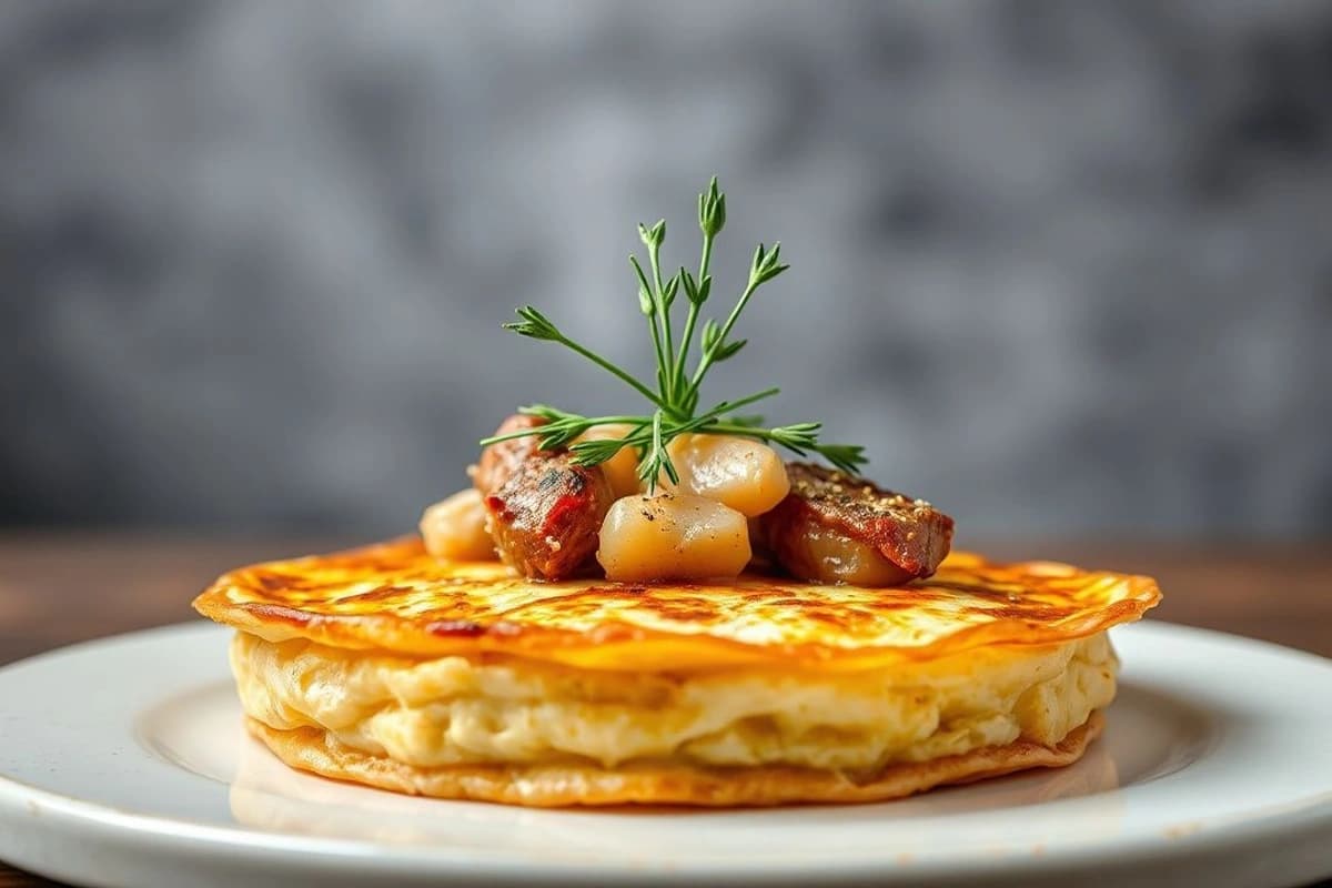 Tortilla de Cordero con Espinacas y Romero al Horno de Leña