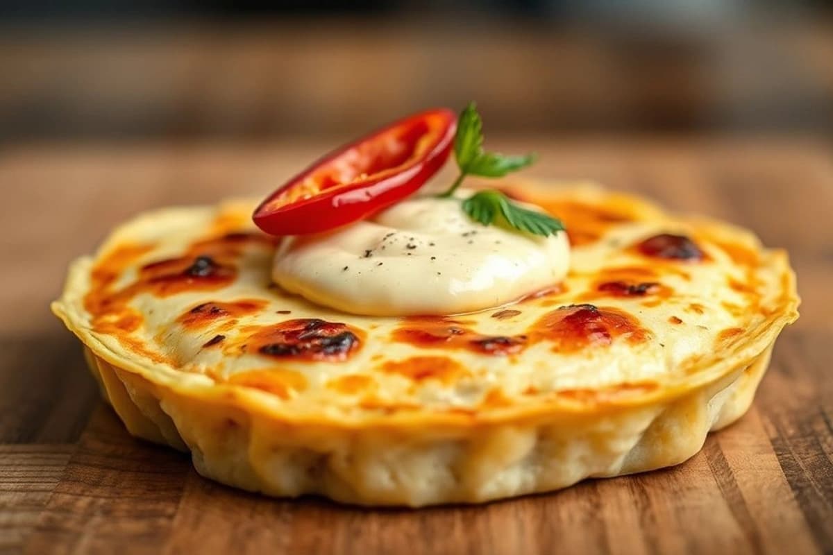 Tortilla de Merluza con Pimiento Rojo Asado y Alioli Casero