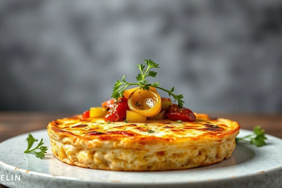 Tortilla de Ternera al Estilo Masala Británica con Verduras Frescas y Cebolla Caramelizada