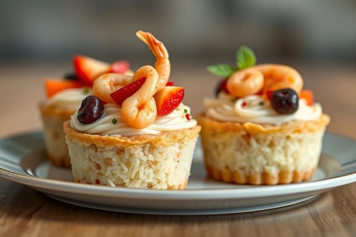 Tortitas de Arroz con Gambas y Frutas Frescas: Una Delicia China