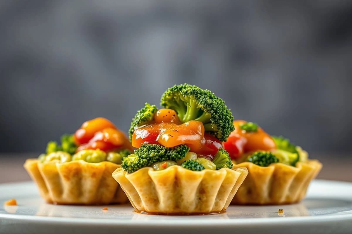 Tortitas de brócoli crujientes con salsa de soja dulce y picante